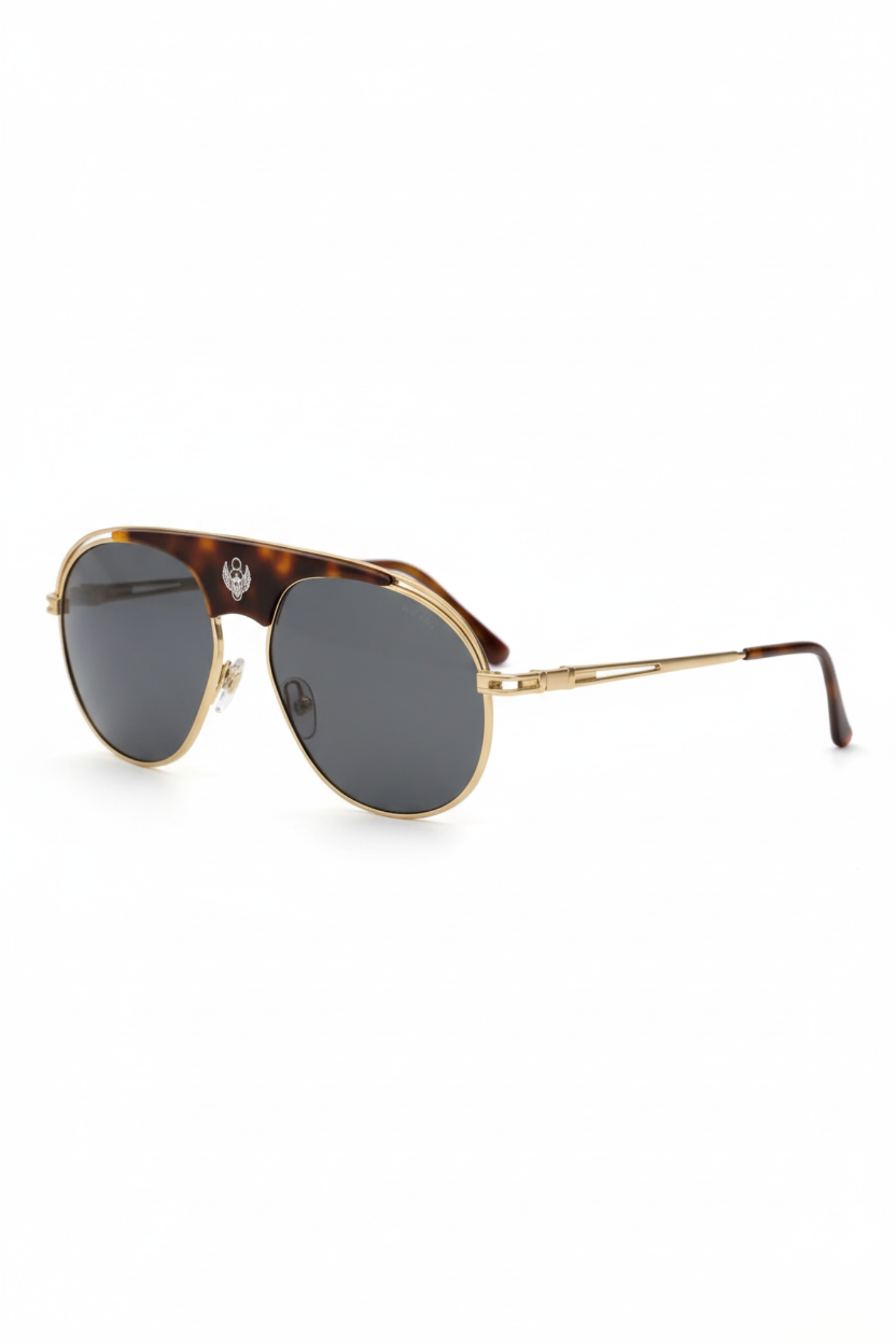 Frankie Morello Men's Brown Metallic Sunglasses