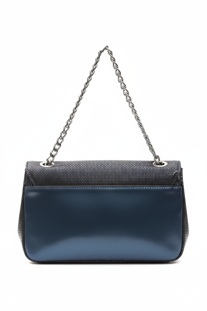 Niebieska torebka Pompei Donatella - widok z tyłu